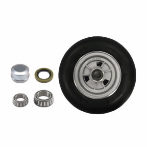 8″ Integral Alloy Rim Tyre Bearing Boat Trailer Wheel Single Hole Stub Axle - LM/ SL