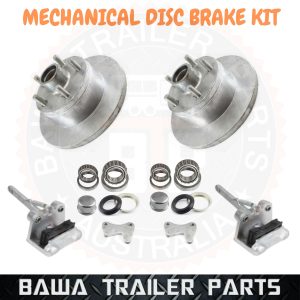 10" GALVANISED Mechanical Disc Brake Kit Trailer Caravan Hub Discs Override Brakes