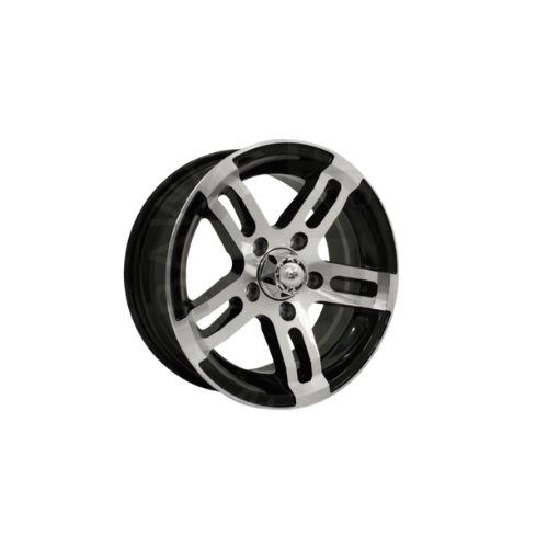 14 inFord Alloy 14" FORD ALLOY WHEEL ION 20 BLACK MACHINED FACE- TRAILER JET SKI BOAT MAG WHEELS - Image 1