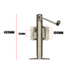 Trailer Jack 2000lbs with Bolt on Bracket - Zinc - Image 2