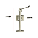 Trailer Jack 5000lbs with Bolt on Bracket - Zinc - Image 2