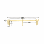 Tandem Axle Galvanised Mounting Rail To Suit 13'' Wheels - Image 3