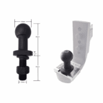 Tow Ball High Rise 50mm Black Suits Ark Euro Coupling 7/8" 3500kg Rating Towing - Image 2