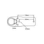 2/3 Hole Quick Release 50mm Towball Coupling Zinc - Image 2