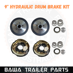 9" Hydraulic Drum Brake Kit Ford / Holden HT / HQ / Commodore / 6 Stud LC Hub Drum with SL or LM Bearings
