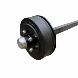 45mm Square Natural Braked Axle Assembled Complete 1400KG
