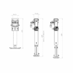 XO Series Corner Steady – Drop Down Jack Zinc Finish - 650mm - Image 2