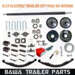 DIY 1400KG SINGLE AXLE ELECTRIC DRUM BRAKE KIT OFF ROAD TRAILER SPRING HITCH