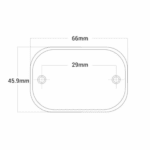 LED Side Marker M/Volt Red/Amber - 66x47mm - Image 2