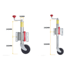 6" Rubber wheel Swing Up Jockey Wheel Light Duty 750LBS SUNRISE - Image 2