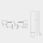 Ute tray hinge zinc plated bolt 340mm long - Image 8