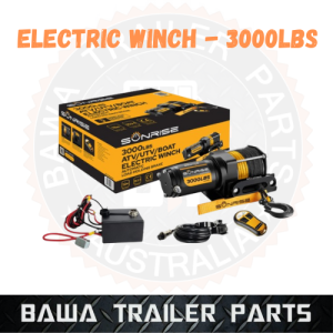 Electric Winch Trailer Car ATV UTV 3000lbs (1360kg) Wireless 12V 153:1 Gear Synthetic Rope Winch