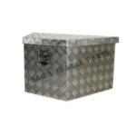 Aluminium Triangular Front Trailer UTE Draw Bar Tool Box Mount Gas Strut ToolBox