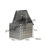 Aluminium Triangular Front Trailer UTE Draw Bar Tool Box Mount Gas Strut ToolBox - Image 2