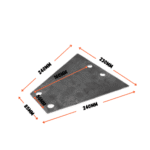 4 Hole Override and Electric Coupling Plate Triangular Galvanised - Image 2