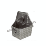 Aluminium Triangular Front Trailer UTE Draw Bar Tool Box Mount Gas Strut ToolBox - Image 4