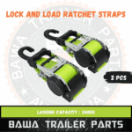 Retractable Ratchet Straps Twin Pack 25mm x 3.6m - Trailer Parts! - Image 4