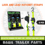 Retractable Ratchet Straps Twin Pack 50mm x 3m - Trailer Parts! - Image 3
