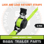 Retractable Ratchet Straps Twin Pack 50mm x 3m - Trailer Parts! - Image 6