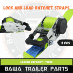 Retractable Ratchet Straps Twin Pack 50mm x 3m - Trailer Parts! - Image 5