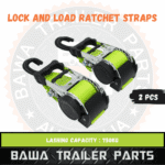 Retractable Ratchet Straps Twin Pack 50mm x 3m - Trailer Parts! - Image 4