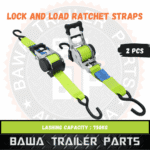 Retractable Ratchet Straps Twin Pack 50mm x 3m - Trailer Parts! - Image 2