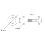 75mm Swivel Ring Override Coupling 2000Kg Zinc - Image 2