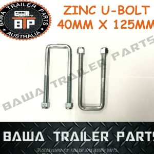 2 x Zinc U-Bolts 40MM SQUARE 125mm Long ! Trailer Parts