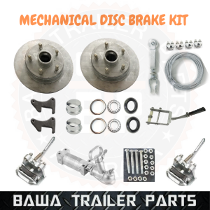 GALVANISED MECHANICAL DISC BRAKE KIT FORD / HT / HQ with SL or LM BEARINGS, Callipers and Coupling