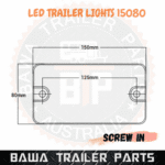 Tail Light Kit with 150x81 Tail Lights, 8Metre of 5 Core Cable, 7 Pin Flat Plug and No. Plate Light With Red and Amber Side markers 60x35mm - Image 5