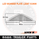 Tail Light Kit with 150x81 Tail Lights, 8Metre of 5 Core Cable, 7 Pin Flat Plug and No. Plate Light With Red and Amber Side markers 60x35mm - Image 3
