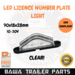 Tail Light Kit with 150x81 Tail Lights, 8Metre of 5 Core Cable, 7 Pin Flat Plug and No. Plate Light With Red and Amber Side markers 60x35mm - Image 2