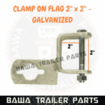 2’’ x 2’’ Clamp On With Flag Galvanised - Image 2