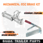 Galvanised DIY Tandem Mechanical Disc Brake Kit Slipper Springs Disc Hub 2 Tonne Trailer - Image 3