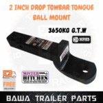 Heavy Duty 3650kg HD SERIES Ball Mount 57mm DROP 31mm RISE Towbar Tongue Hitch