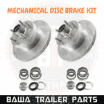 Galvanised DIY Tandem Mechanical Disc Brake Kit Slipper Springs Disc Hub 2 Tonne Trailer - Image 2