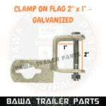 2’’ x 1’’ Clamp On With Flag Galvanised - Image 2
