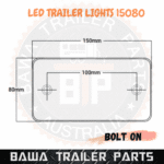 Tail Light Kit with 150x80 Tail Lights, 8Metre of 5 Core Cable, 7 Pin Flat Plug and No. Plate Light - Image 4