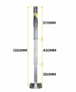 Jack Stand Medium Duty 400mm Travel 7000Ibs Drop Pin and Attachment SUNRISE - Image 2