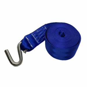 Marine Winch Strap 5M Blue with S Hook