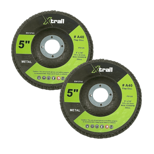 cutting disc (4) XTRAIL 5" Flap Disc 125mmx22.2mm - Image 1