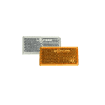 REFLECTOR STICK-ON CLEAR/AMBER 28 x 55MM