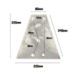 5 Hole Override and Electric Coupling Plate Triangular Galvanised - Image 2