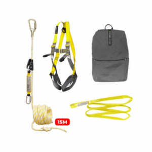 Kit Roofer’s Basic Complete Roof Safety Kit with Harness, Fall Arrest System and Anchor Sling