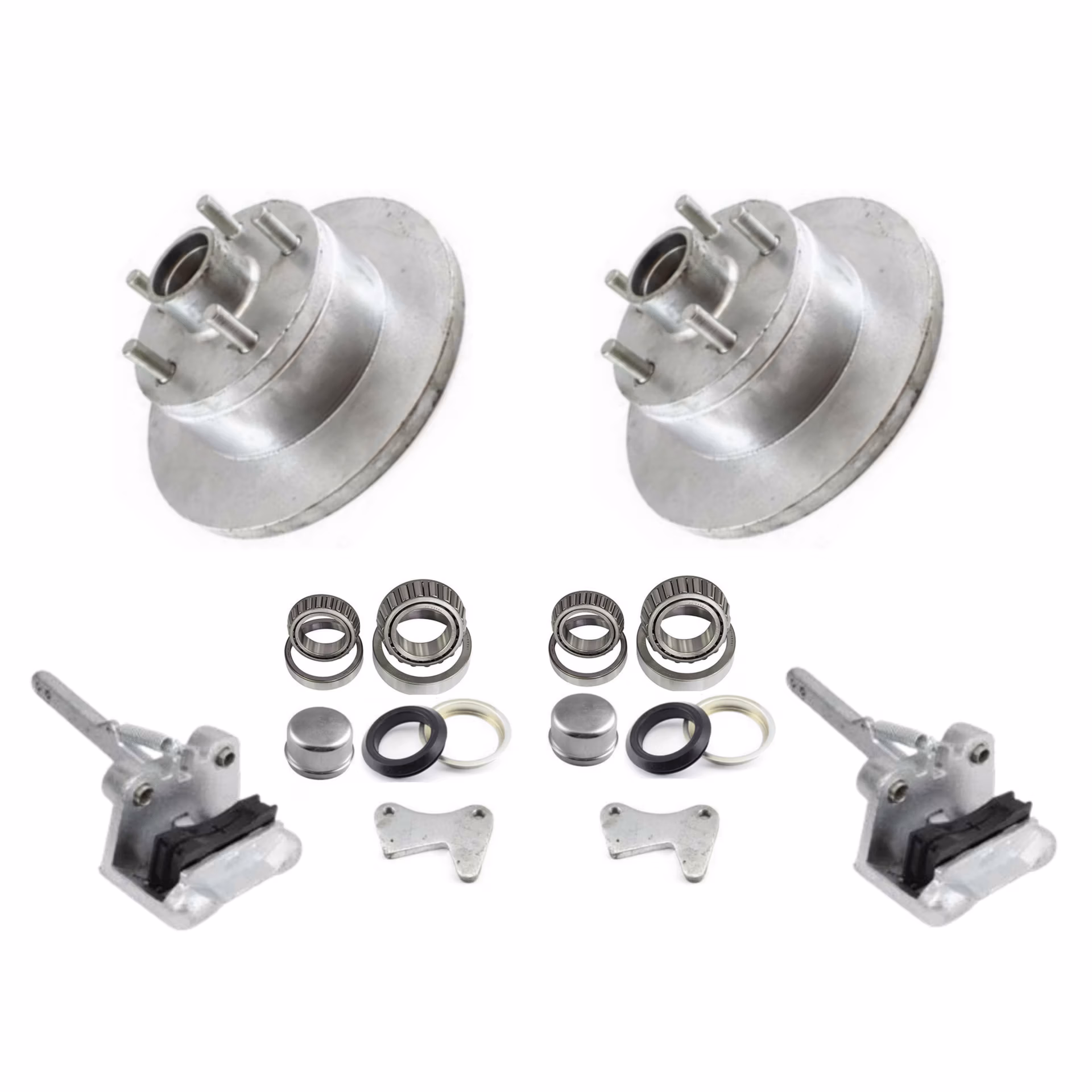06022026 10" GALVANISED Mechanical Disc Brake Kit Trailer Caravan Hub Discs Override Brakes - Image 1