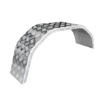 8" Wide Single Axle 4 Fold Aluminium Checker Plate Mudguard